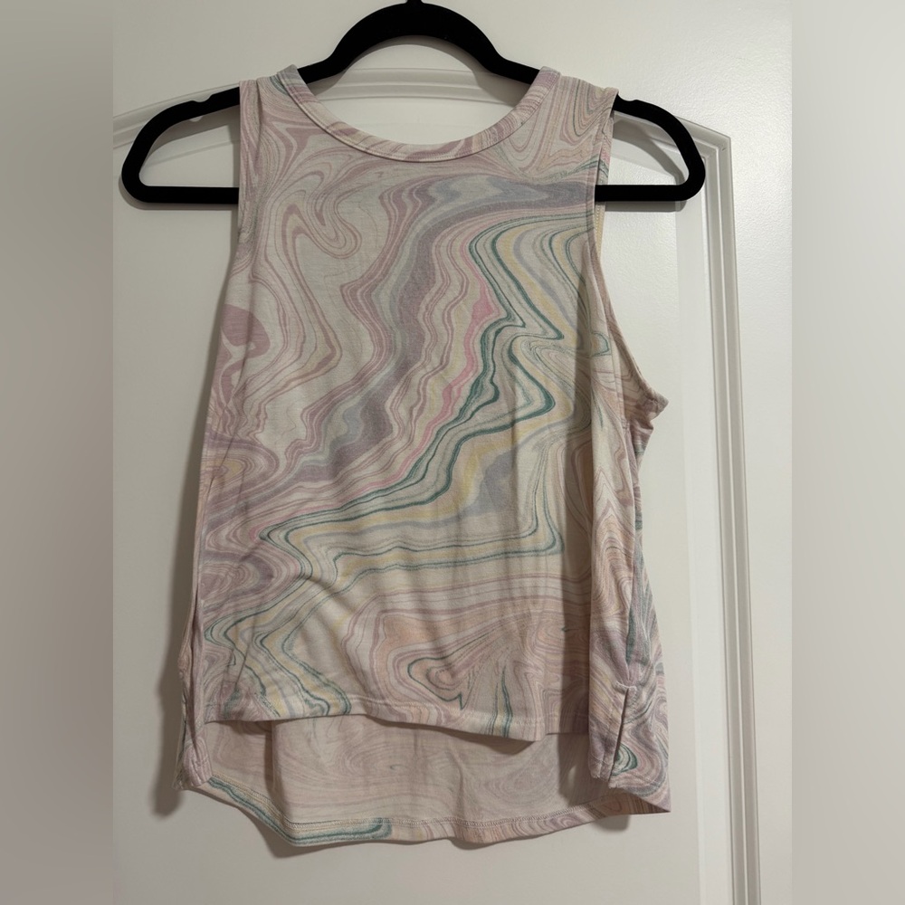 Old Navy Pastel Marble-Print Athletic Ultra Wear Tank Top